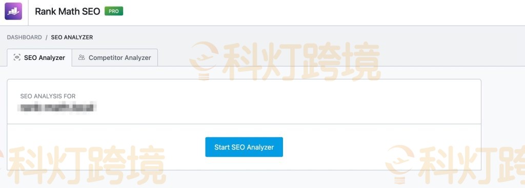 SEO Analyzer 仪表板